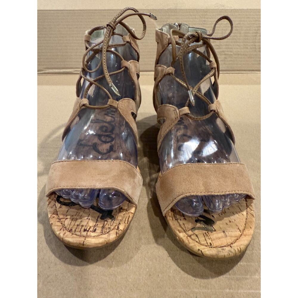 Sam Edelman Suede Dean Caged Gladiator Sandal Womens Size 6.5M Tan - Picture 4 of 8